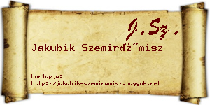 Jakubik Szemirámisz névjegykártya